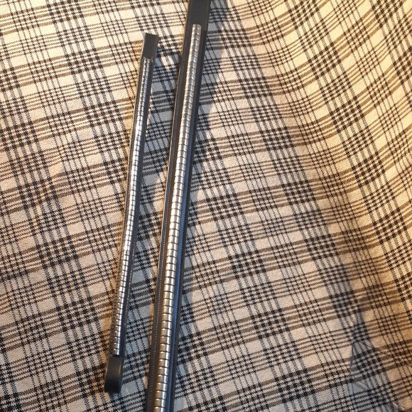 Classic silver clincher horse browband with black leather and matching belt - Picture 1 of 7